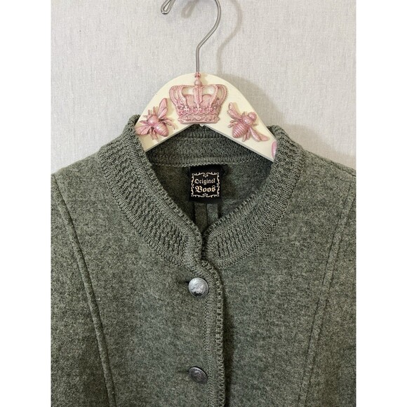 Vintage Boos Loden Green Jacket Made In Austria 100% Wool Trachten - Picture 4 of 9